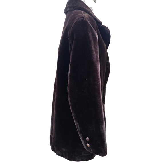 Russell Taylor Flipper vintage 80 Faux Fur Double Breasted Coat Luxury Glam‎ - Picture 7 of 14